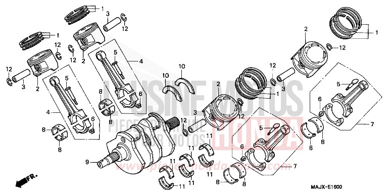 VILEBREQUIN/PISTON de Pan-European ABS MIDDY BLUE METTALIC (B162) 1999